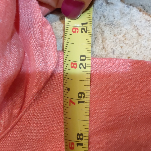 Jones New York pink 100% linen blouse - Picture 7 of 8